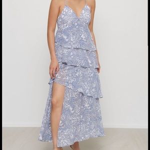Dynamite NWT tiered maxi dress with slit